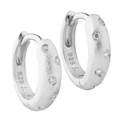 Billede af Aqua Dulce Dreamlit Hoop (20 mm) øreringe sølv m. cz