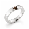 Billede af Allia. ring, 1* 0,10 coffee sølv 925s. (br. 3,7-tk. 2,2 mm.)