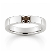 Billede af Allia. ring, 1* 0,10 coffee sølv 925s. (br. 3,7-tk. 2,2 mm.)