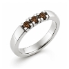 Billede af Allia. ring, 3* 0,10 coffee sølv 925s. (br. 3,7-tk. 2,2 mm.)