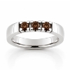 Billede af Allia. ring, 3* 0,10 coffee sølv 925s. (br. 3,7-tk. 2,2 mm.)