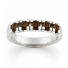 Billede af Allia. ring, 5* 0,10 coffee sølv 925s. (br. 3,7-tk. 2,2 mm.)