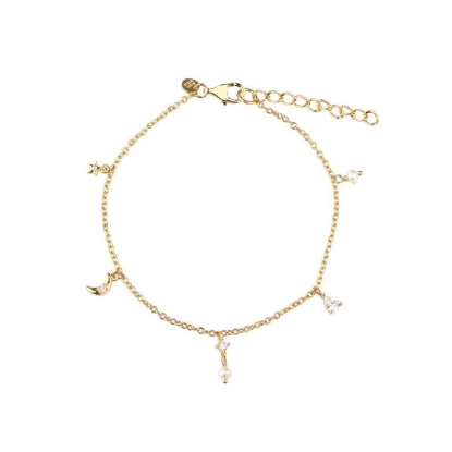 Billede af Aqua Dulce Dreamlit armbånd forgyldt sølv m. fvp+cz (17 + 3 cm)