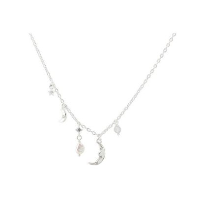Billede af Aqua Dulce Dreamlit halskæde sølv m. fvp+cz (45 + 3 cm)