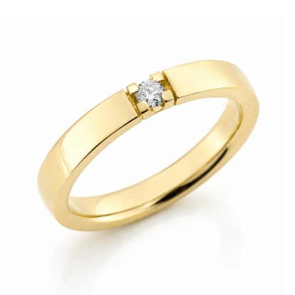 Billede af Alliancering 14 kt. 1* 0,07 w/vs. (br. 3,1-tk. 1,9 mm.)