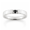 Billede af Alliancering 1* 0,07 black, sølv 925s