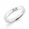 Billede af Vielses & Forlovelses ringe, d-ring 0,07 w/vs. 14 kt. hvg..(br. 3,1-tk. 1,9 mm.)