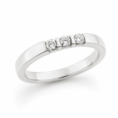 Billede af Alliancering 3 brillanter 0,08 w/vs. 14 kt. hvidguld