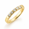 Billede af Alliancering i 14 kt. m. 5 brillanter 0,08 w/vs.