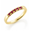 Billede af Alliancering i 14 kt m. Rubiner 5x0,02 ct