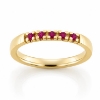 Billede af Alliancering i 14 kt m. Rubiner 5x0,02 ct