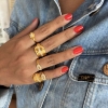 Billede af STINE A Kiss Me Cleo ring forgyldt sølv m. cz (str. 48-60)