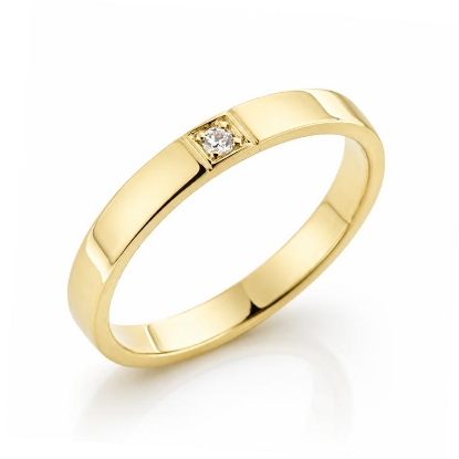 Billede af Alliancering brillant 0,02 w/vs. 14 kt. guld