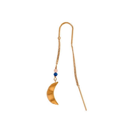 Billede af STINE A Bella Moon With Double Chain ørering forgyldt sølv (1 stk.)
