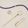 Billede af STINE A Bella Moon With Double Chain ørering forgyldt sølv (1 stk.)