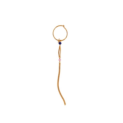 Billede af STINE A Miss Paris Hoop With Long Chain - Montmartre ørering forgyldt sølv (1 stk.)