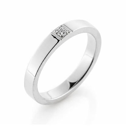Billede af Alliancering brillant 0,03 w/vs. 14 kt. hvg.