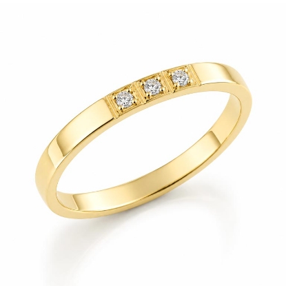 Billede af Alliancering 14 kt. 3 brill. a  0,01 w/vs.