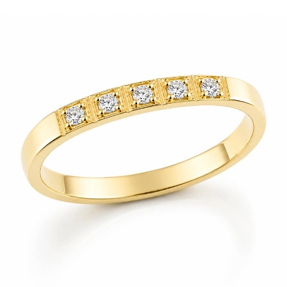 Billede af Alliancering 14 kt. 5* 0,01 w/vs.........