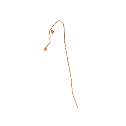 Billede af STINE A Tout Petit Ile De L'Amour With Long Chain ørering forgyldt sølv (1 stk.)