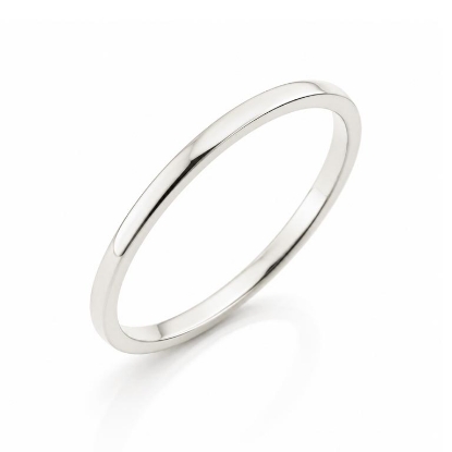 Billede af Garderring blank, bredde 1,6 mm, tyk 1,7 mm, 14 kt hvg