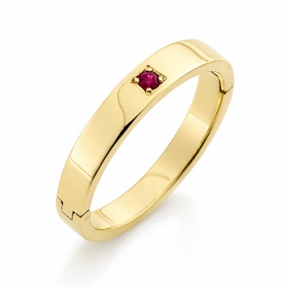 Billede af Gigtring fattet med rubin 0,04 ct. 14 kt.