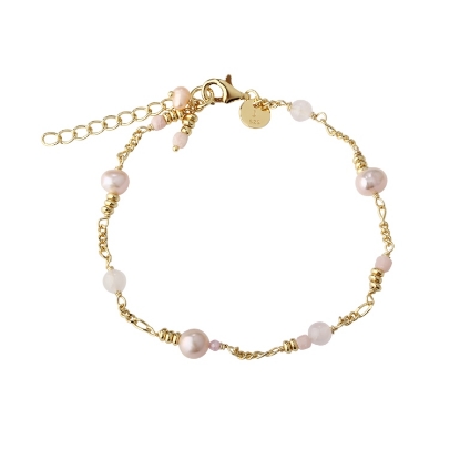 Billede af Aqua Dulce Grace armbånd forgyldt sølv m. fvp (17 + 3 cm)