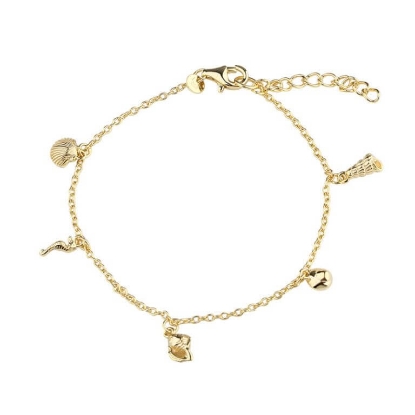 Billede af Aqua Dulce Costa armbånd forgyldt sølv (17+3 cm)