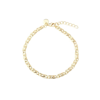 Billede af Aqua Dulce Edna armbånd forgyldt sølv (17 + 3 cm)