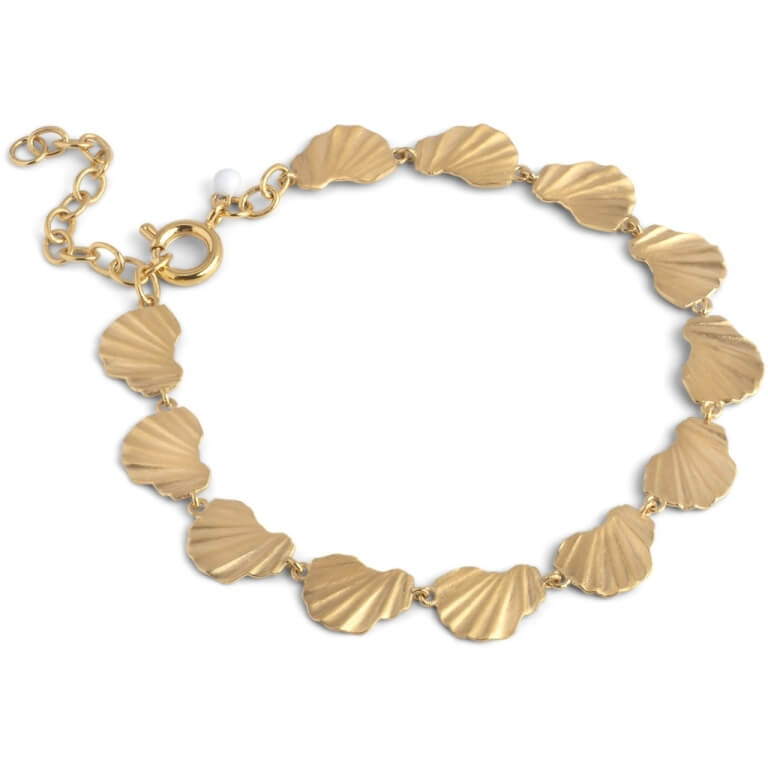 Billede af ENAMEL Copenhagen Wave Chunky armbånd forgyldt messing (15+4 cm)