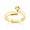 Billede af "Embrace" Ring i 14 kt. m. diamant 0,10 w/vs