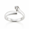 Billede af "Embrace" Ring i 14 kt. hvg. m. diamant 0,10 w/vs