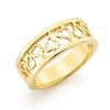 Billede af Ring med hjerter 14 kt. 