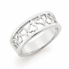 Billede af Ring med hjerter 14 kt. hvg.