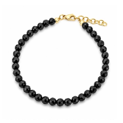Billede af Armbånd "Sparkling Night" i 14 kt. med sorte diamanter