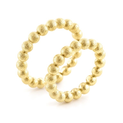 Billede af Vielsesringe kugler hele vejen rundt, br. 3,7 mm. massiv  8 kt.