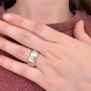Billede af Ring bølget med felter, massiv, br. 9,5 mm. 925s.