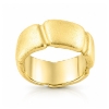 Billede af Ring bølget med felter, massiv, br. 9,5 mm. 14 kt.