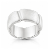 Billede af Ring bølget med felter, massiv, br. 9,5 mm. 14 kt. hvg.