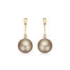 Billede af Mads Z "Chloé Mist" øreringe 14 kt. guld m. 0,05 ct. w/si brillanter + kulturperler