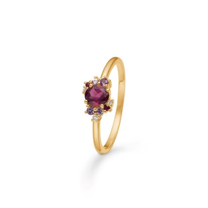 Billede af Mads Z "Four Seasons - Autumn Petite" ring 14 kt. guld m. ægte sten (str. 50-60)