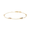 Billede af Mads Z "Four Seasons Petite" armbånd 14 kt. guld m. ægte sten (16+2 cm)