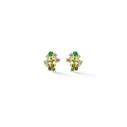 Billede af Mads Z "Four Seasons - Spring Petite" øreringe 14 kt. guld m. ægte sten