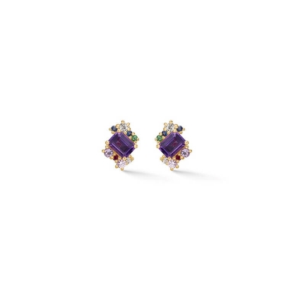 Billede af Mads Z "Four Seasons - Summer Petite" øreringe 14 kt. guld m. ægte sten