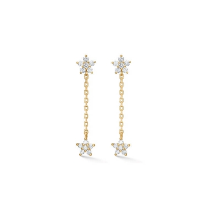 Billede af Mads Z "Céleste" øreringe 14 kt. guld m. 0,12 ct. brillanter