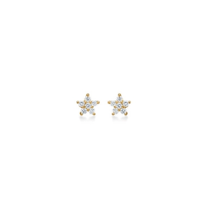 Billede af Mads Z "Céleste" øreringe 14 kt. guld m. 0,10 ct. brillanter