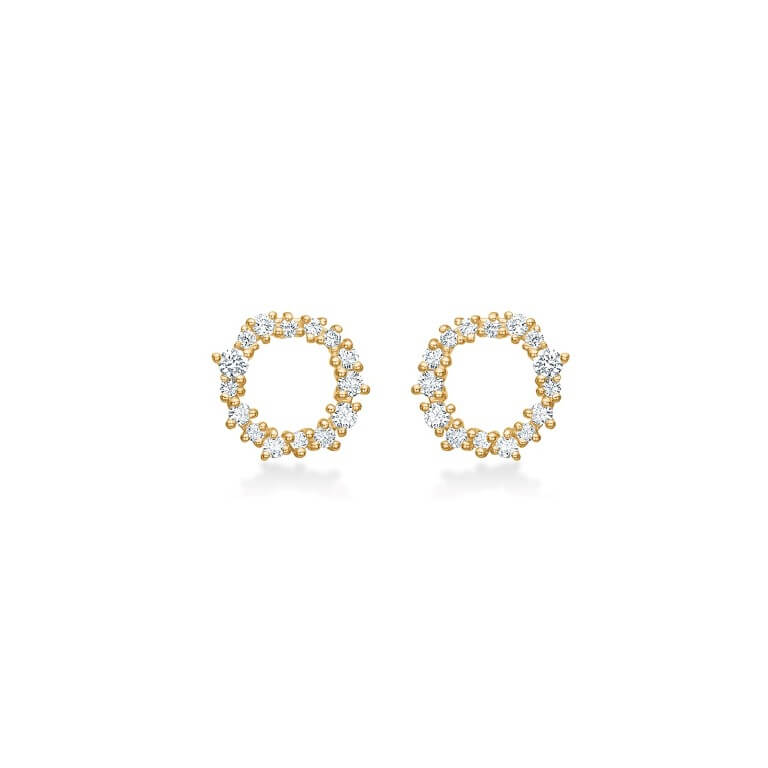 Billede af Mads Z "Lucia" øreringe 14 kt. guld m. 0,22 ct. w/si brillanter