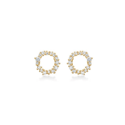 Billede af Mads Z "Lucia" øreringe 14 kt. guld m. 0,22 ct. w/si brillanter