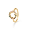 Billede af Mads Z "Luxury Rainbow Orbis" ring 14 kt. guld m. ægte sten (str. 50-60)