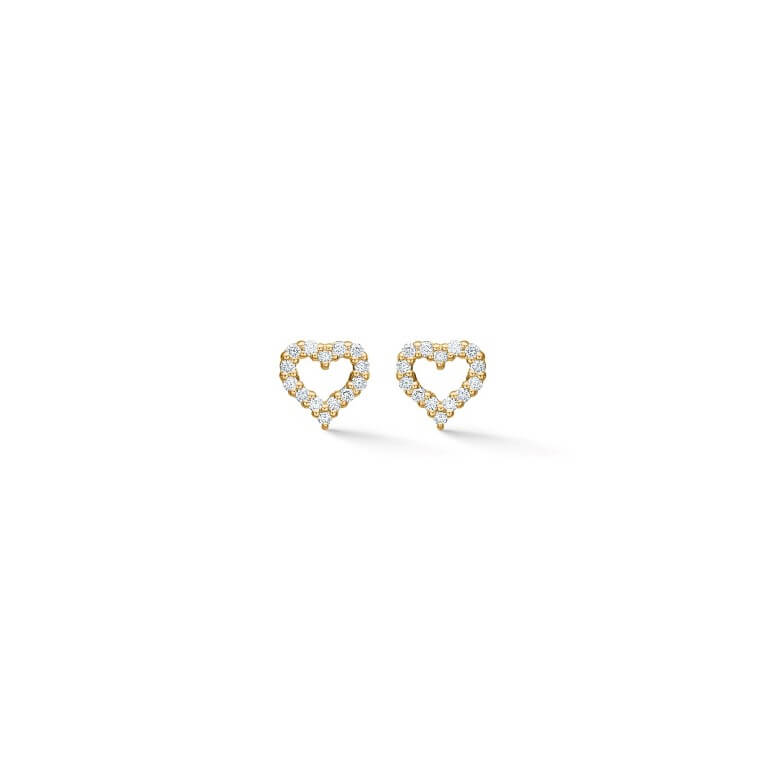 Billede af Mads Z "Tender Heart" øreringe 14 kt. guld m. 0,14 ct. brillanter